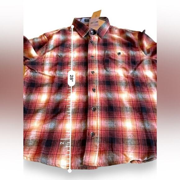 Tailor Vintage Airotec‎ Plaid Stretch Long Sleeve Button Down Shirt Sz S NEW - Picture 11 of 11